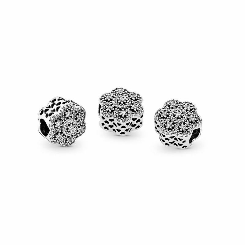 Pandora Australia Crystalized Floral Charm - Sterling Silver | MNZCFW037